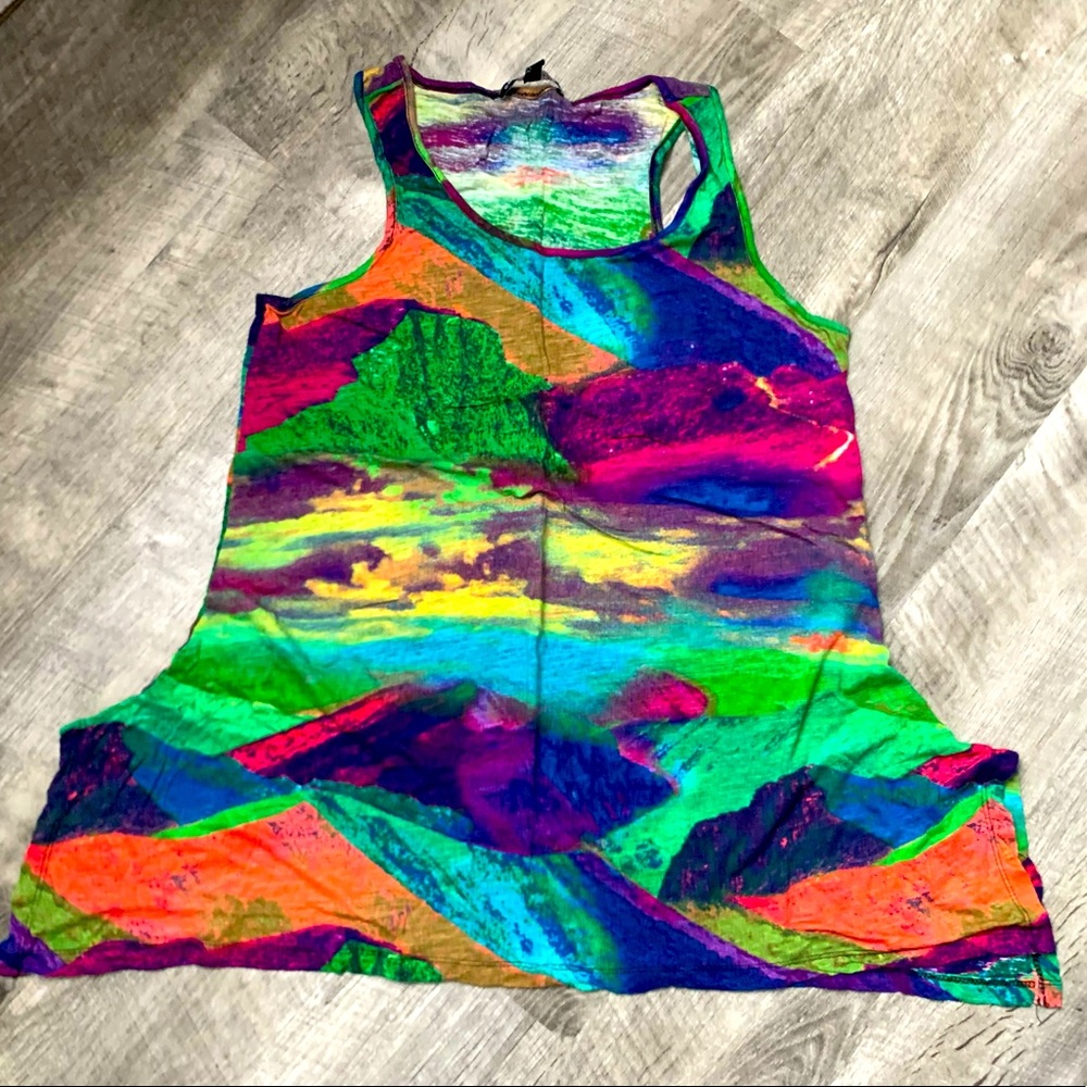 Cable & Gauge Sleeveless Colorful Tank Top/Tunic
